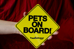 Pets On Board Sign