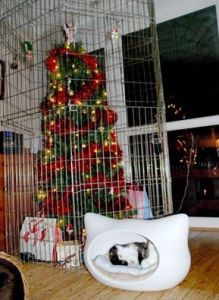cage christmas tree
